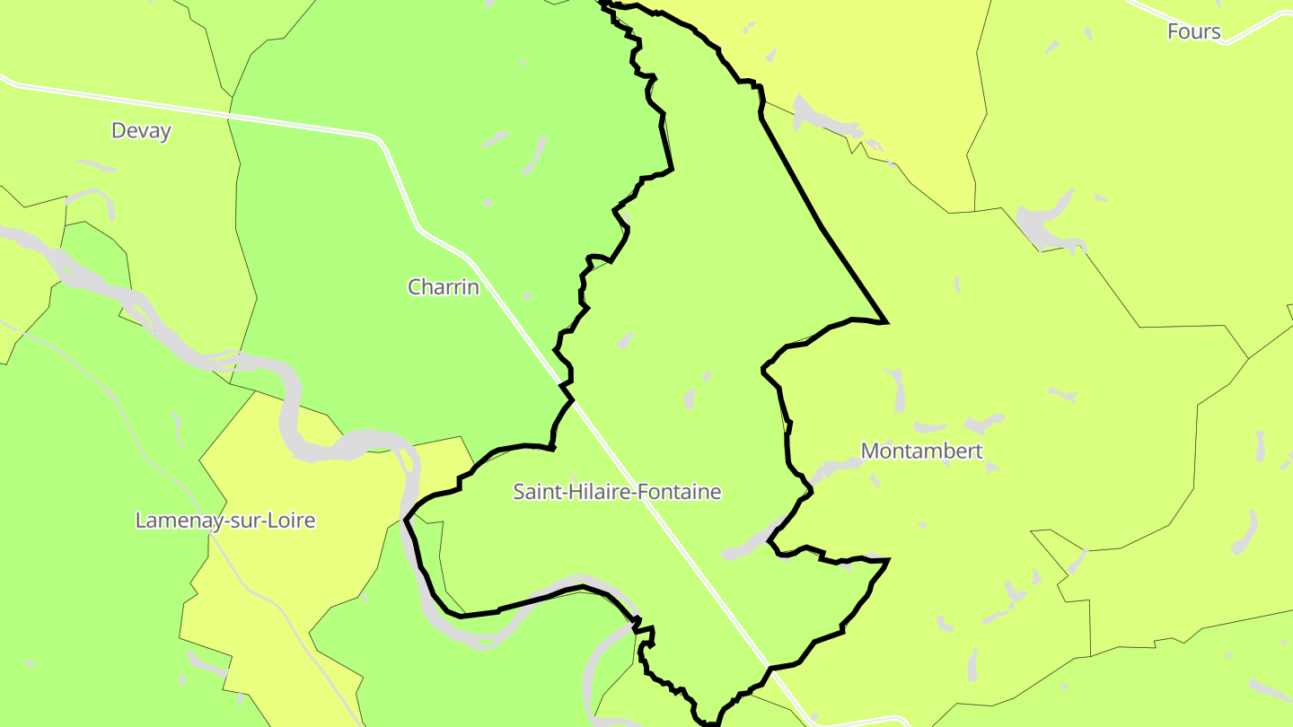 Carte des prix de l'immobilier Saint-Hilaire-Fontaine