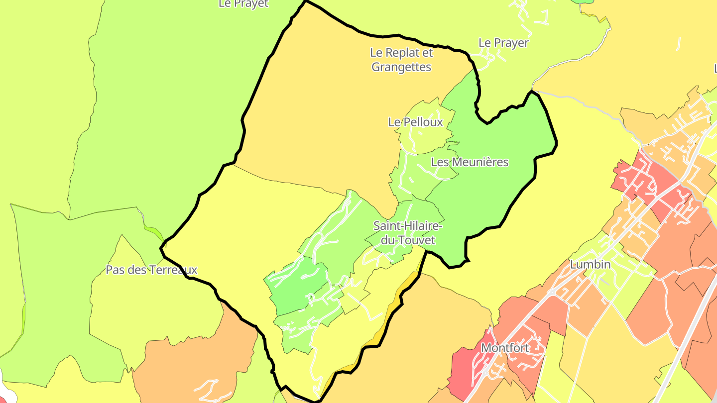 Carte des prix de l'immobilier Saint-Hilaire