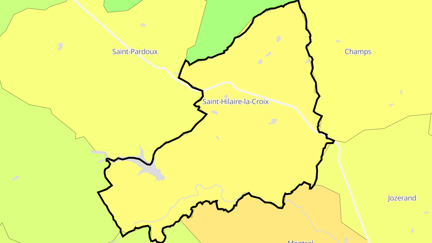 Carte des prix de l'immobilier Saint-Hilaire-la-Croix