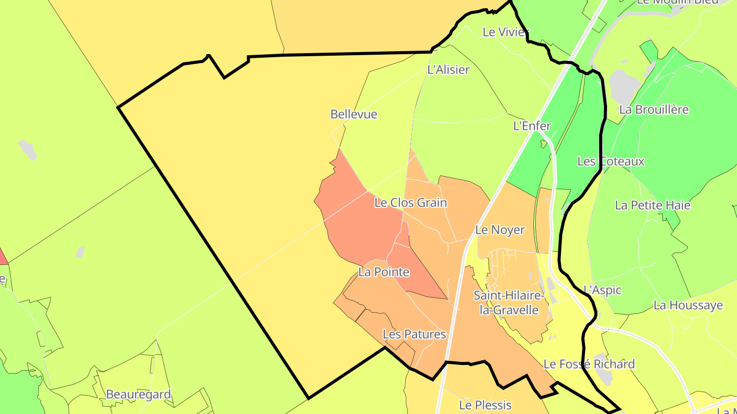 Carte des prix de l'immobilier Saint-Hilaire-la-Gravelle