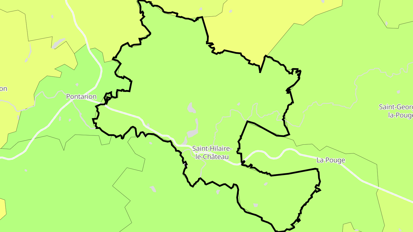 Carte des prix de l'immobilier Saint-Hilaire-le-Château