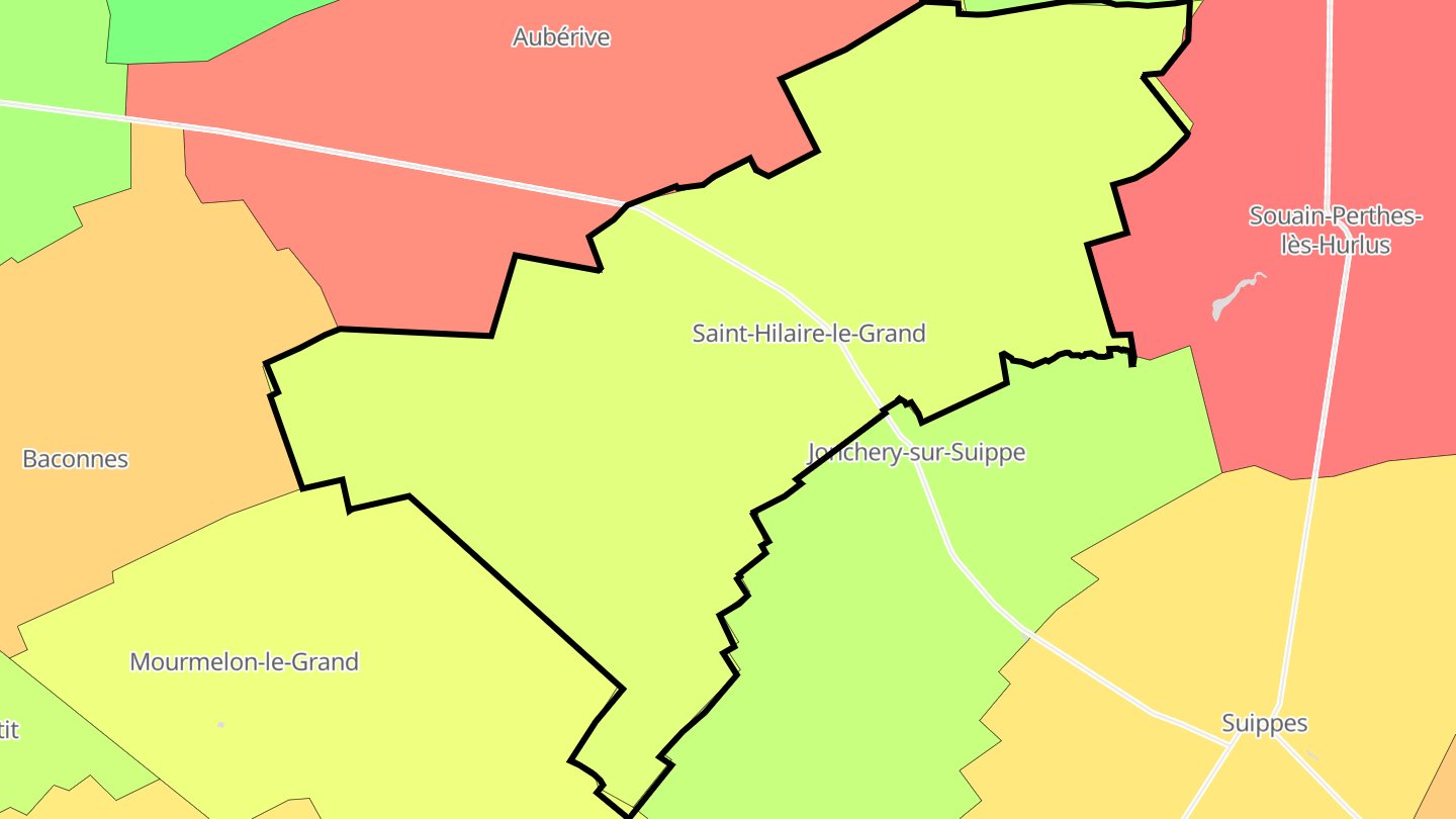 Carte des prix de l'immobilier Saint-Hilaire-le-Grand