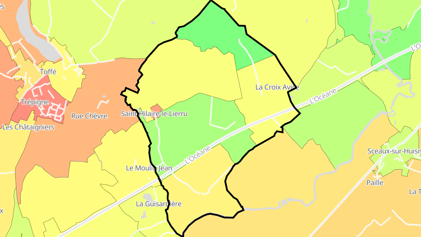 Carte des prix de l'immobilier Saint-Hilaire-le-Lierru