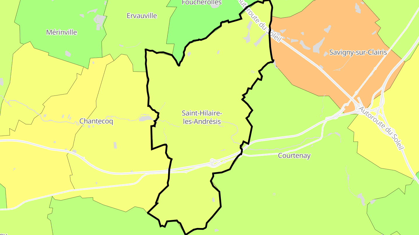 Carte des prix de l'immobilier Saint-Hilaire-les-Andrésis
