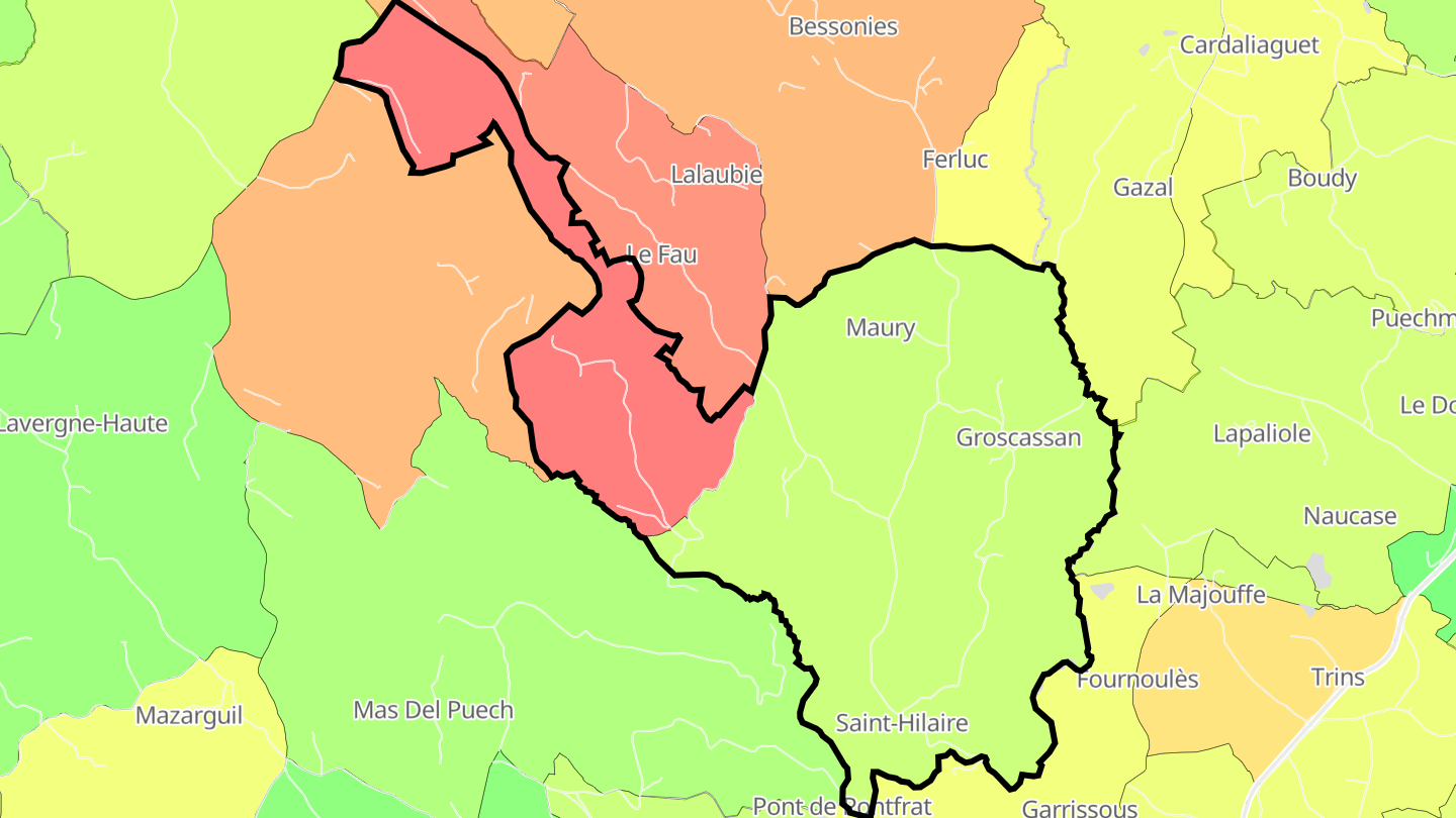Carte des prix de l'immobilier Saint-Hilaire