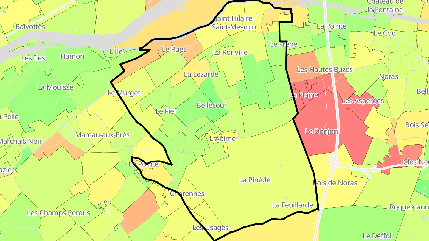 Carte des prix de l'immobilier Saint-Hilaire-Saint-Mesmin