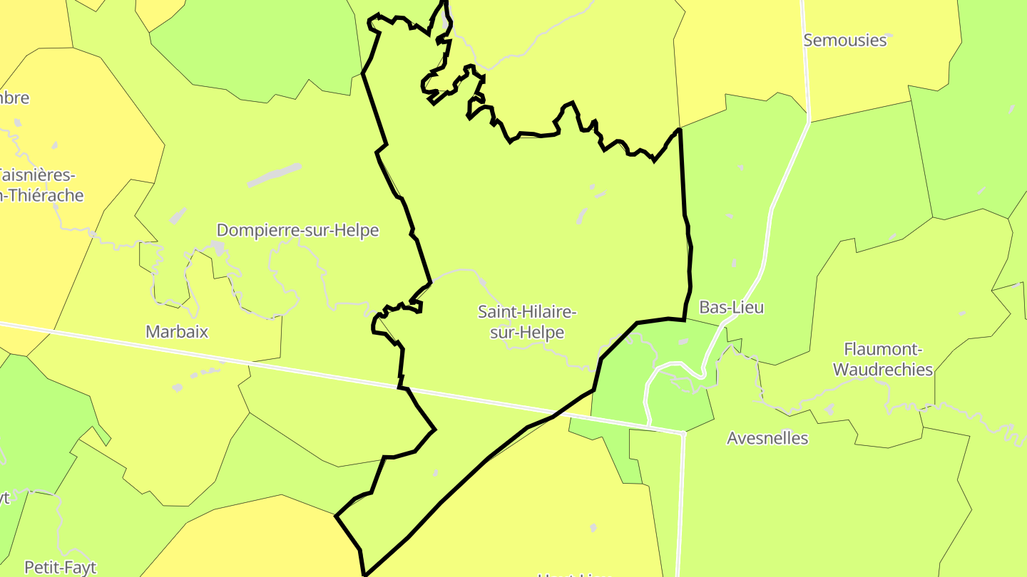 Carte des prix de l'immobilier Saint-Hilaire-sur-Helpe