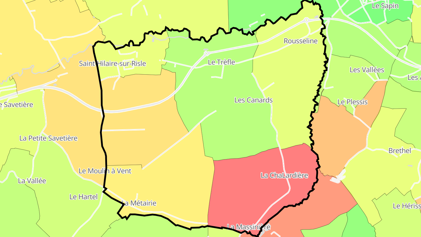 Carte des prix de l'immobilier Saint-Hilaire-sur-Risle