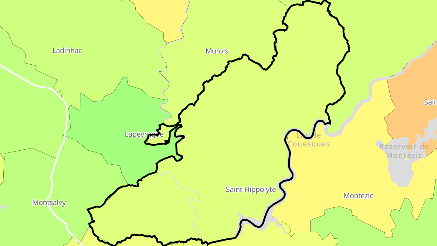 Carte des prix de l'immobilier Saint-Hippolyte