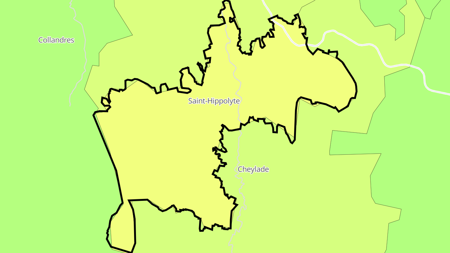 Carte des prix de l'immobilier Saint-Hippolyte