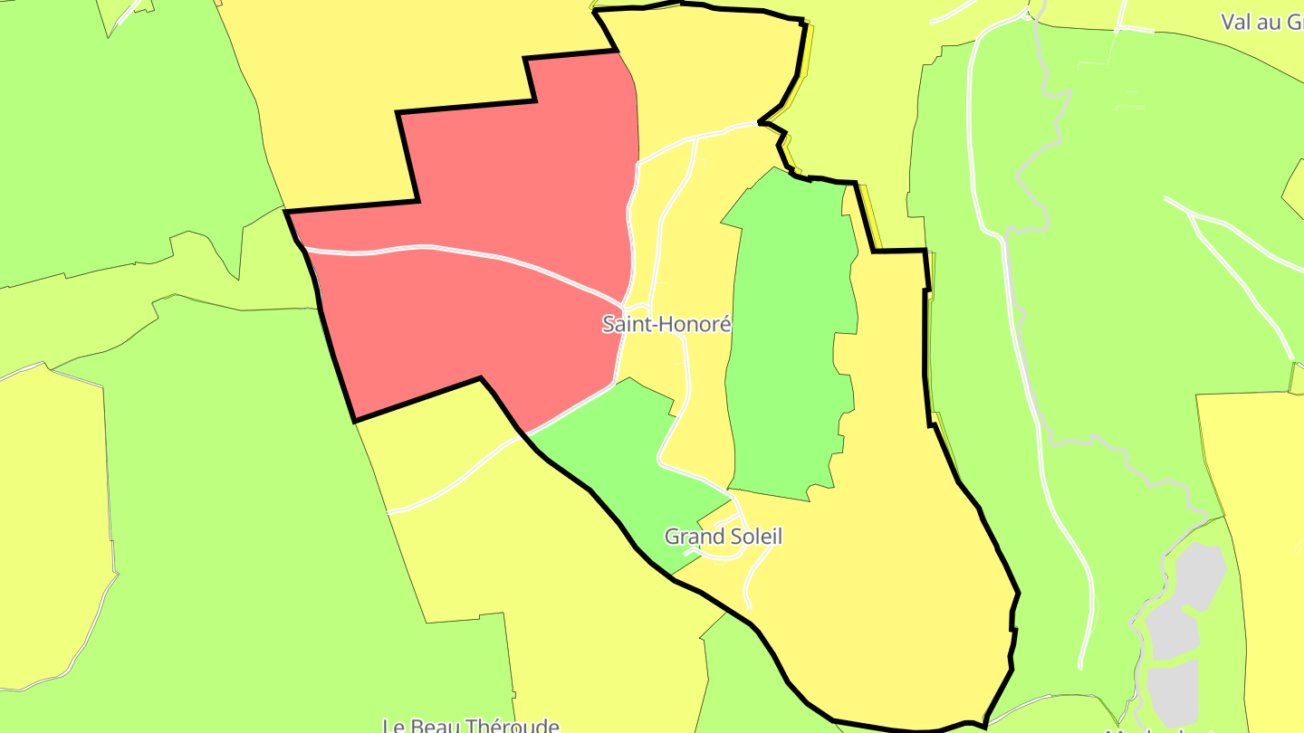 Carte des prix de l'immobilier Saint-Honoré