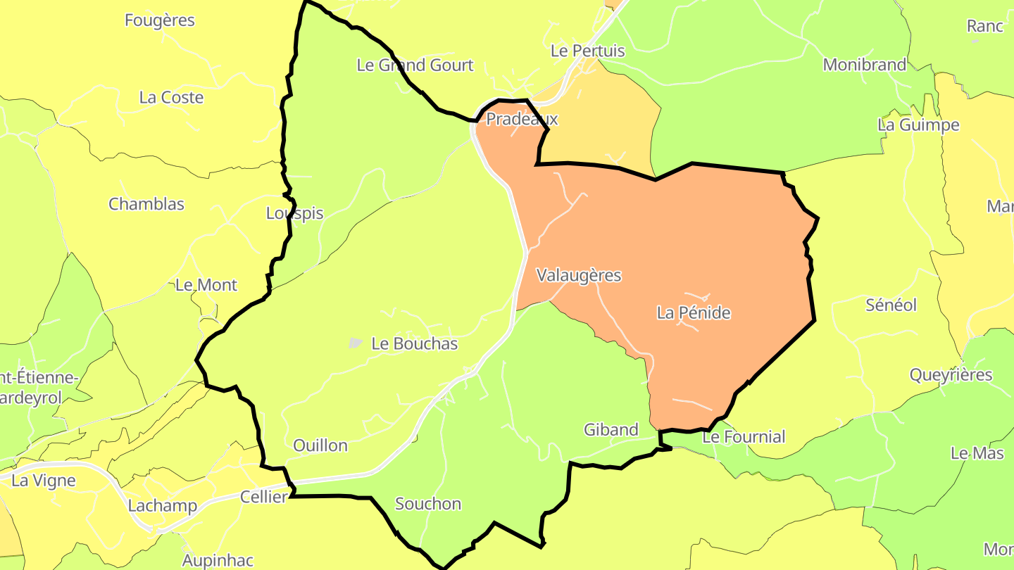 Carte des prix de l'immobilier Saint-Hostien