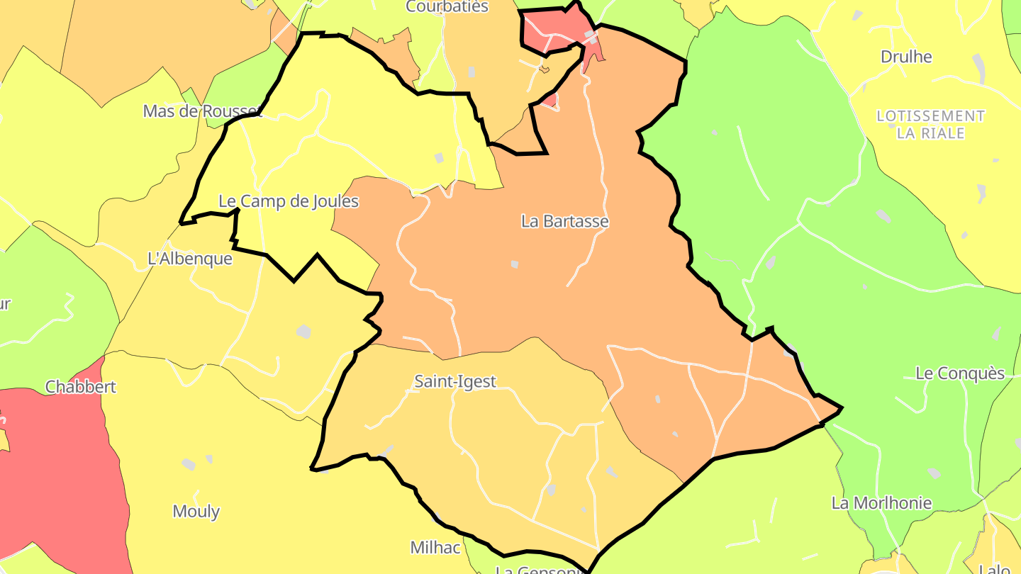 Carte des prix de l'immobilier Saint-Igest