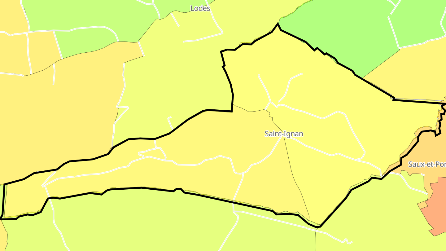 Carte des prix de l'immobilier Saint-Ignan