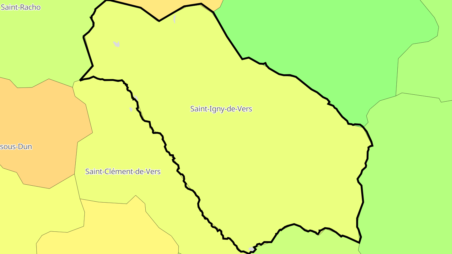 Carte des prix de l'immobilier Saint-Igny-de-Vers