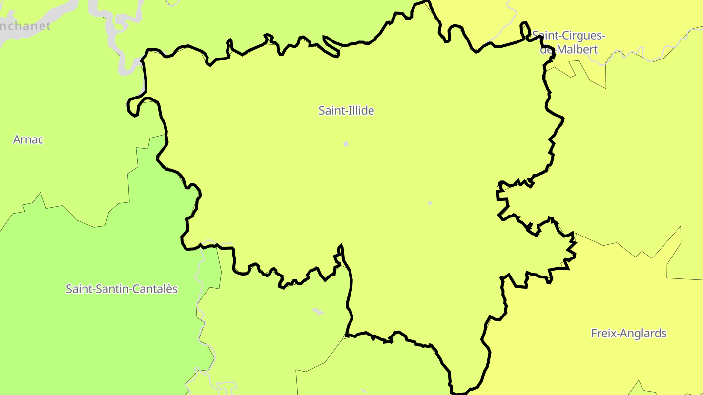 Carte des prix de l'immobilier Saint-Illide