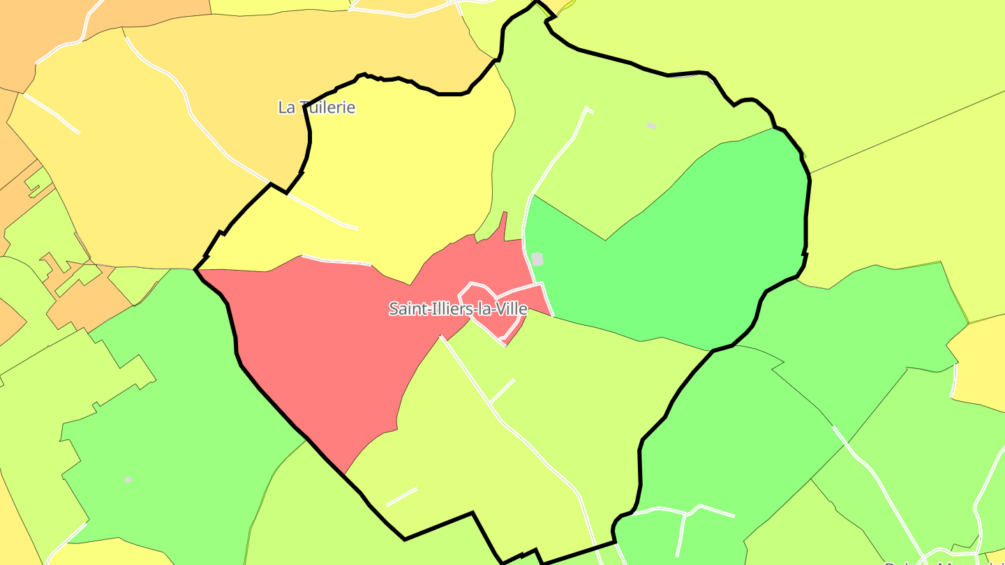 Carte des prix de l'immobilier Saint-Illiers-la-Ville
