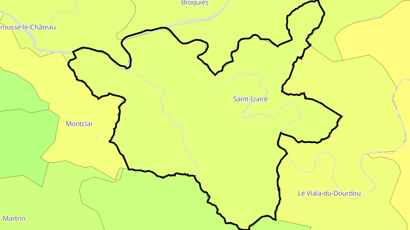 Carte des prix de l'immobilier Saint-Izaire