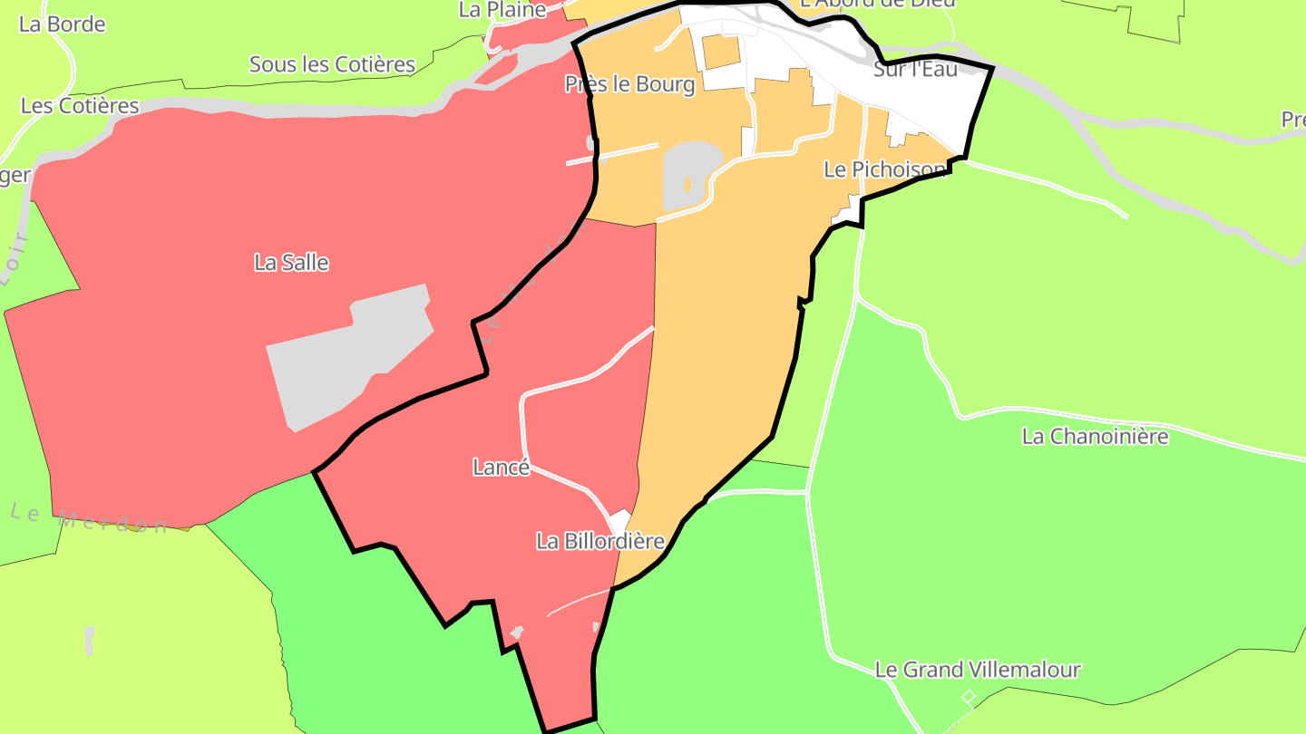 Carte des prix de l'immobilier Saint-Jacques-des-Guérets