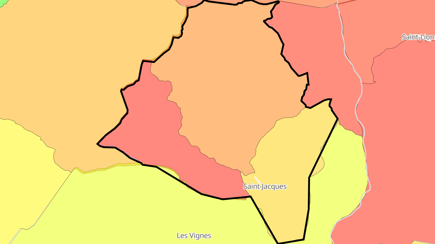 Carte des prix de l'immobilier Saint-Jacques