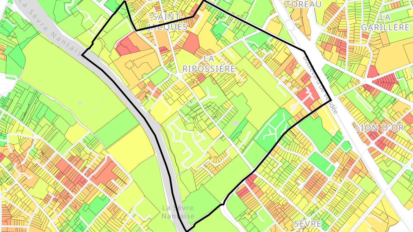 Carte des prix de l'immobilier Saint-Jacques - Ripossière