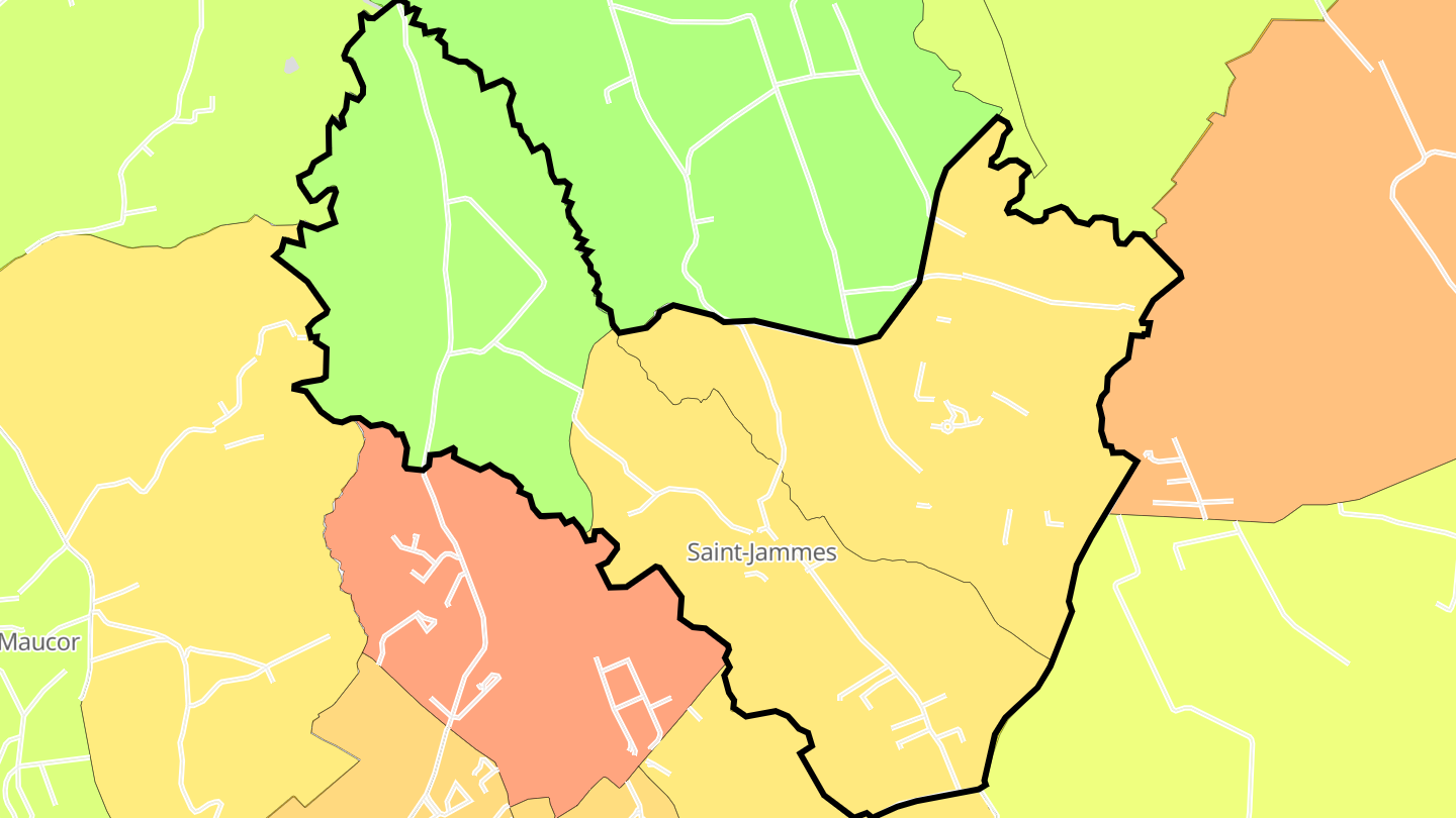Carte des prix de l'immobilier Saint-Jammes