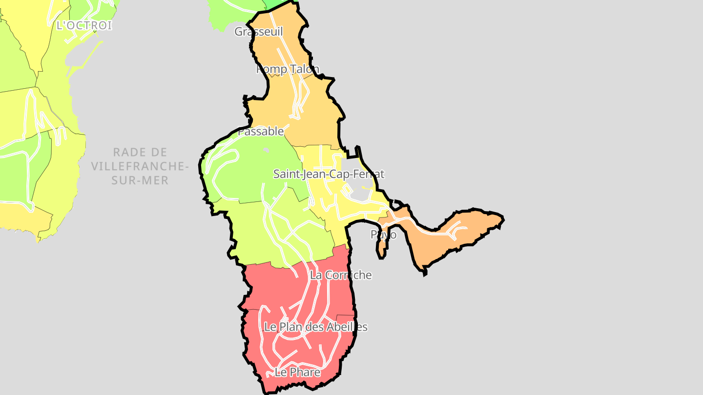 Carte des prix de l'immobilier Saint-Jean-Cap-Ferrat