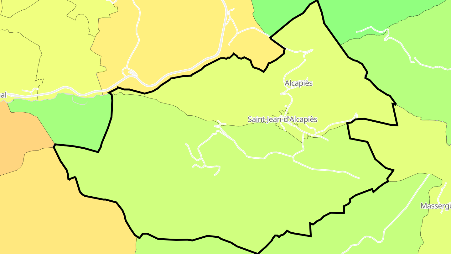 Carte des prix de l'immobilier Saint-Jean-d'Alcapiès