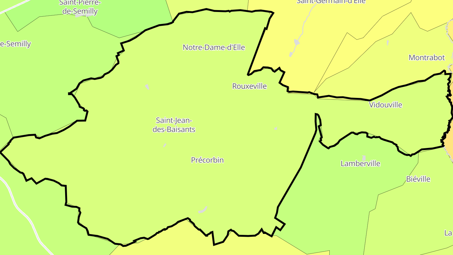 Carte des prix de l'immobilier Saint-Jean-d'Elle