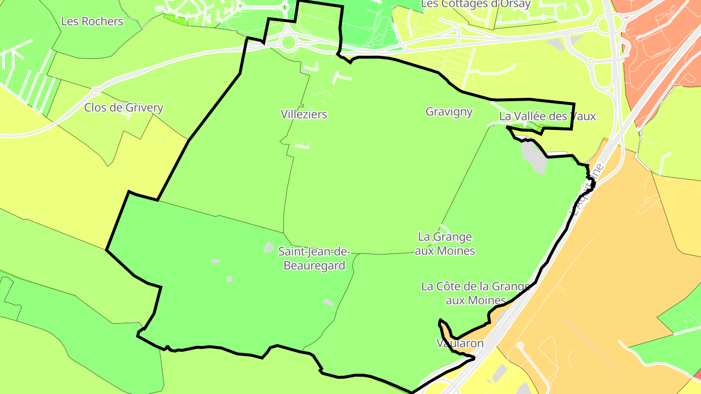 Carte des prix de l'immobilier Saint-Jean-de-Beauregard