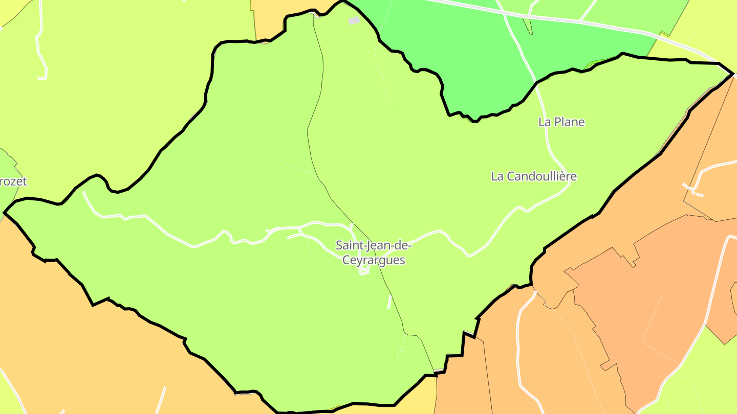 Carte des prix de l'immobilier Saint-Jean-de-Ceyrargues