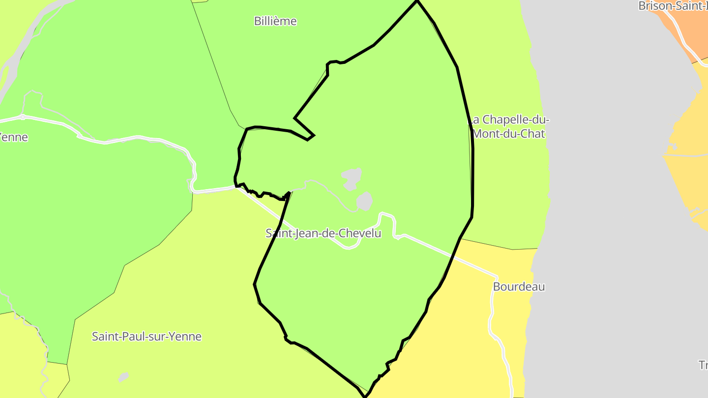 Carte des prix de l'immobilier Saint-Jean-de-Chevelu