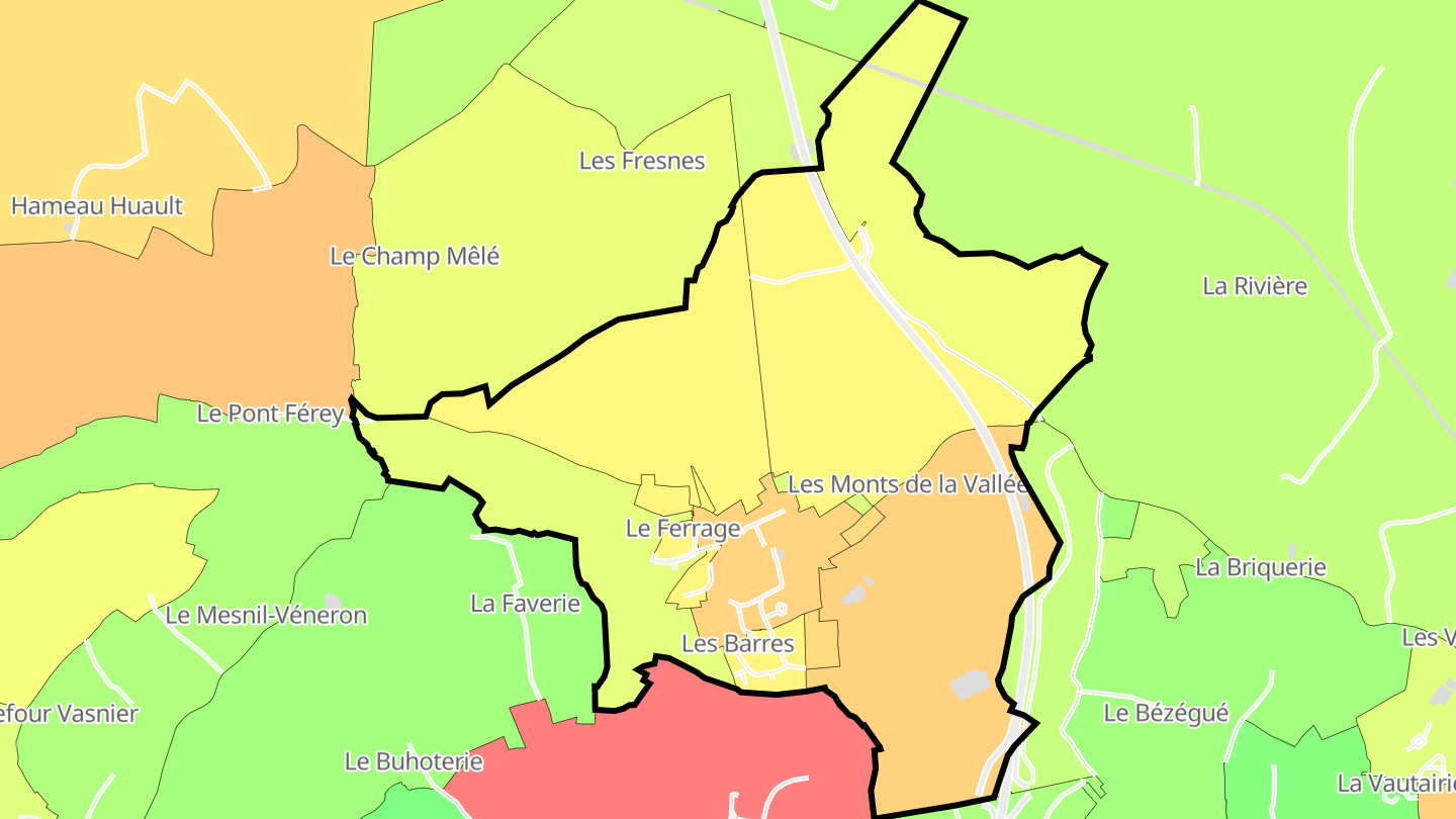 Carte des prix de l'immobilier Saint-Jean-de-Daye