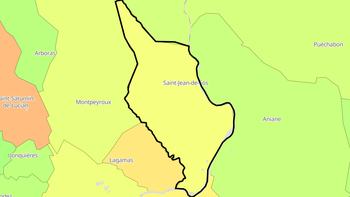 Carte des prix de l'immobilier Saint-Jean-de-Fos