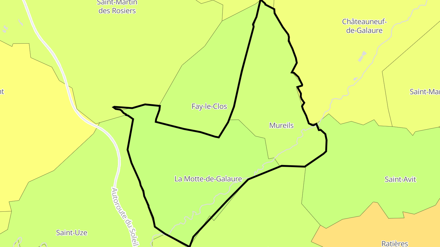 Carte des prix de l'immobilier Saint-Jean-de-Galaure