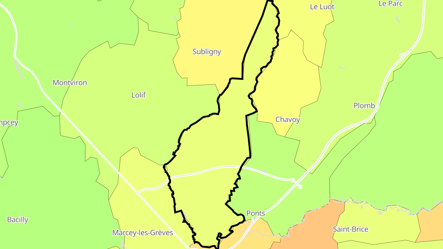Carte des prix de l'immobilier Saint-Jean-de-la-Haize