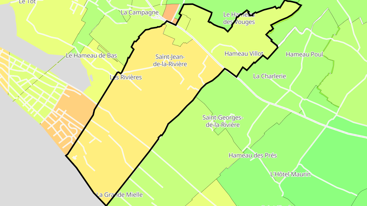 Carte des prix de l'immobilier Saint-Jean-de-la-Rivière