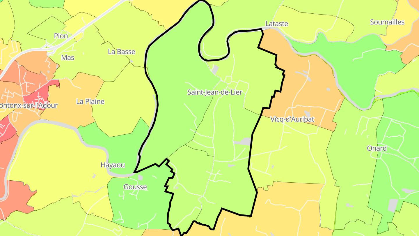 Carte des prix de l'immobilier Saint-Jean-de-Lier