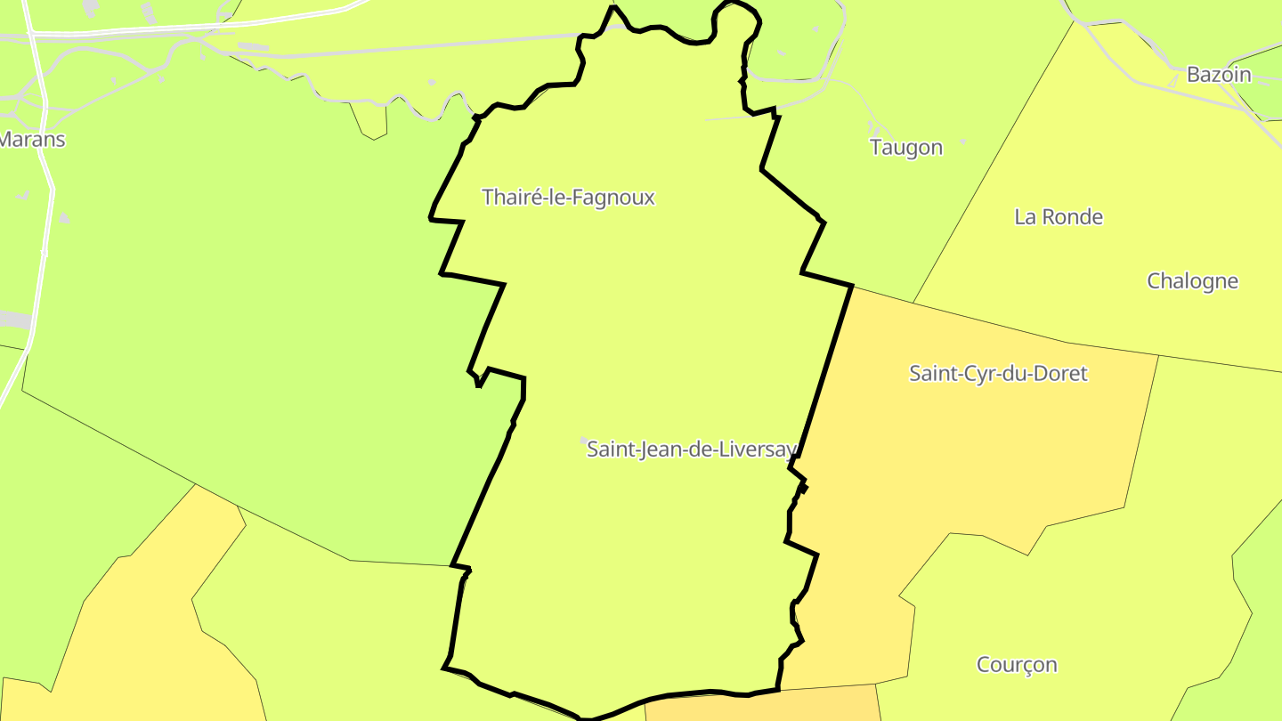 Carte des prix de l'immobilier Saint-Jean-de-Liversay