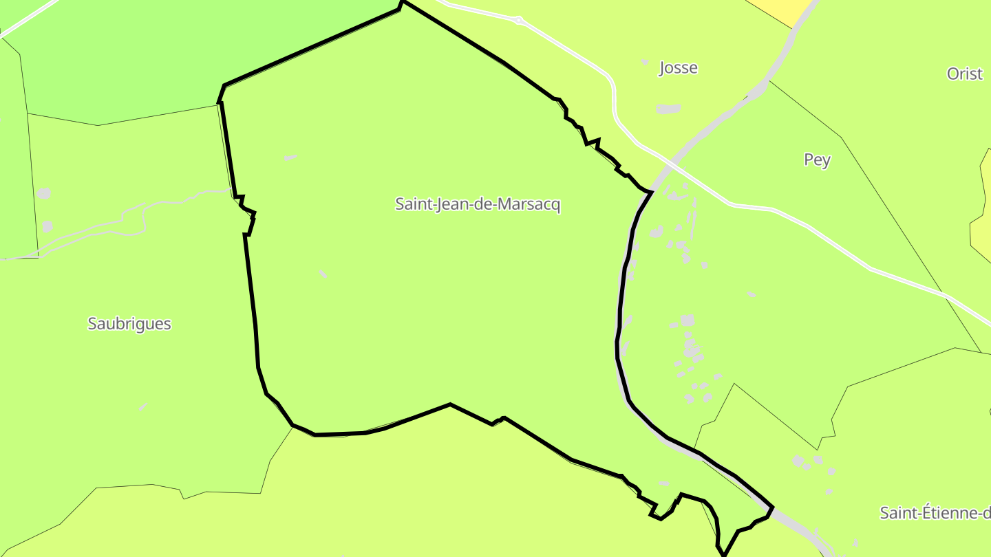 Carte des prix de l'immobilier Saint-Jean-de-Marsacq