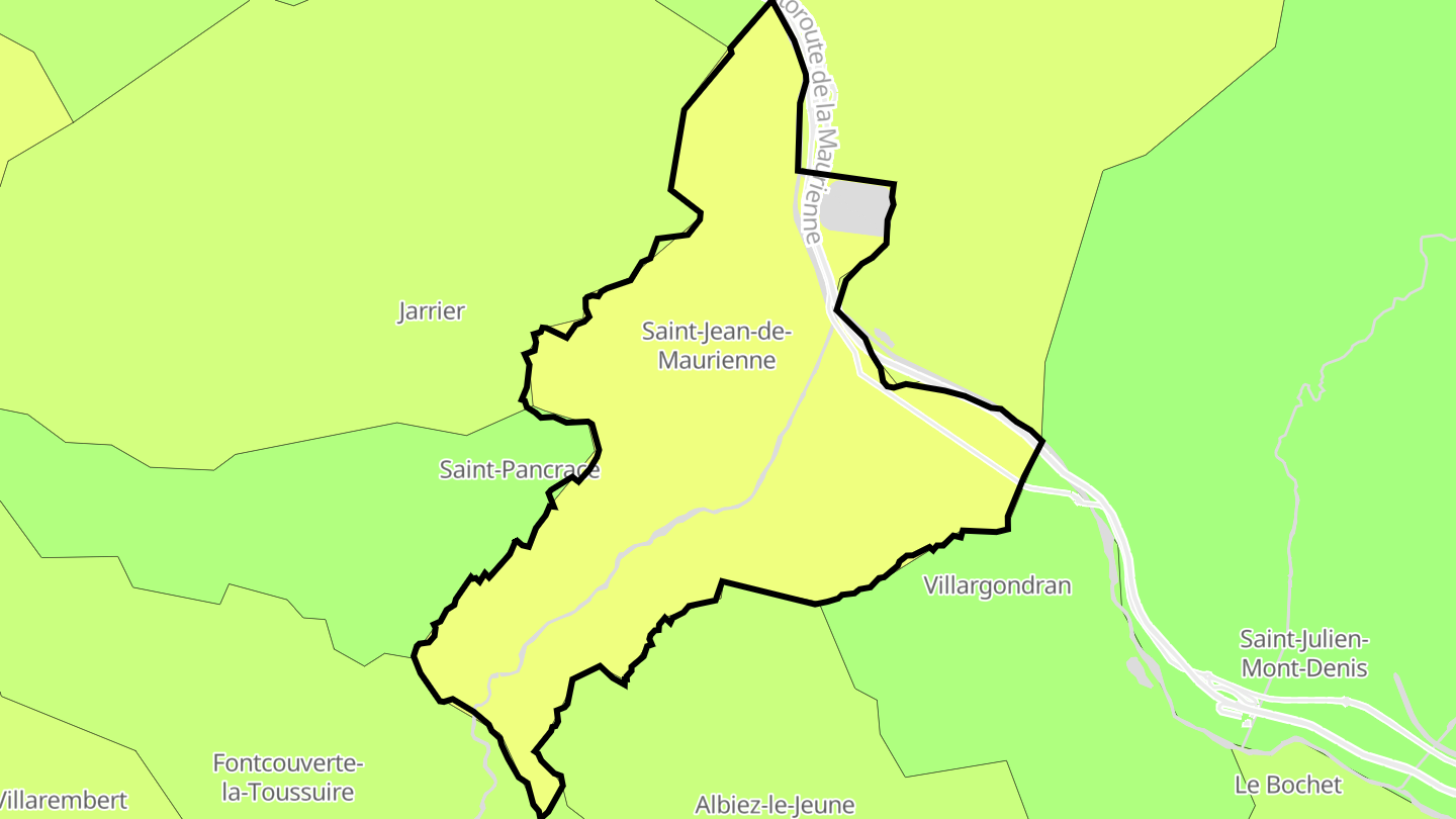 Carte des prix de l'immobilier Saint-Jean-de-Maurienne