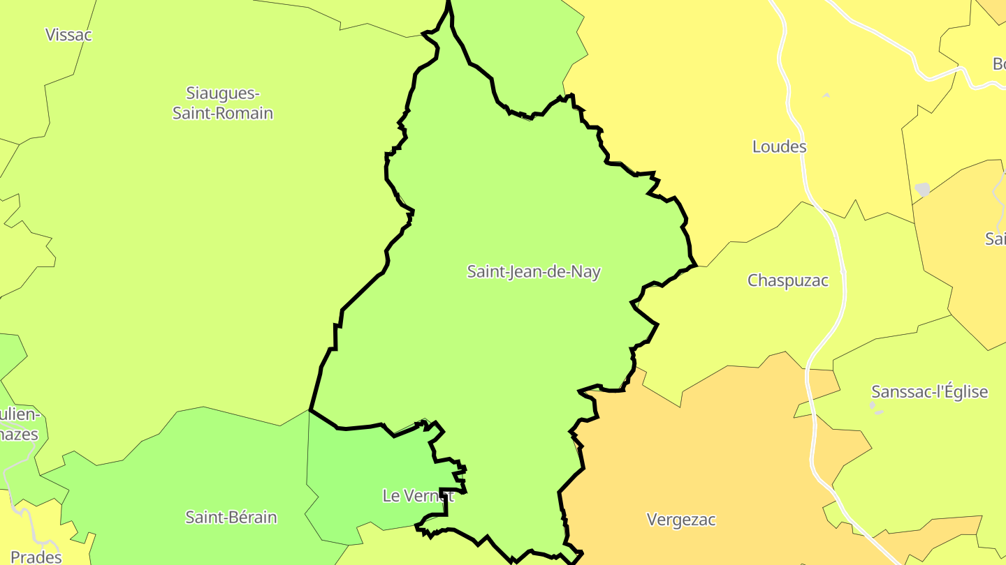 Carte des prix de l'immobilier Saint-Jean-de-Nay