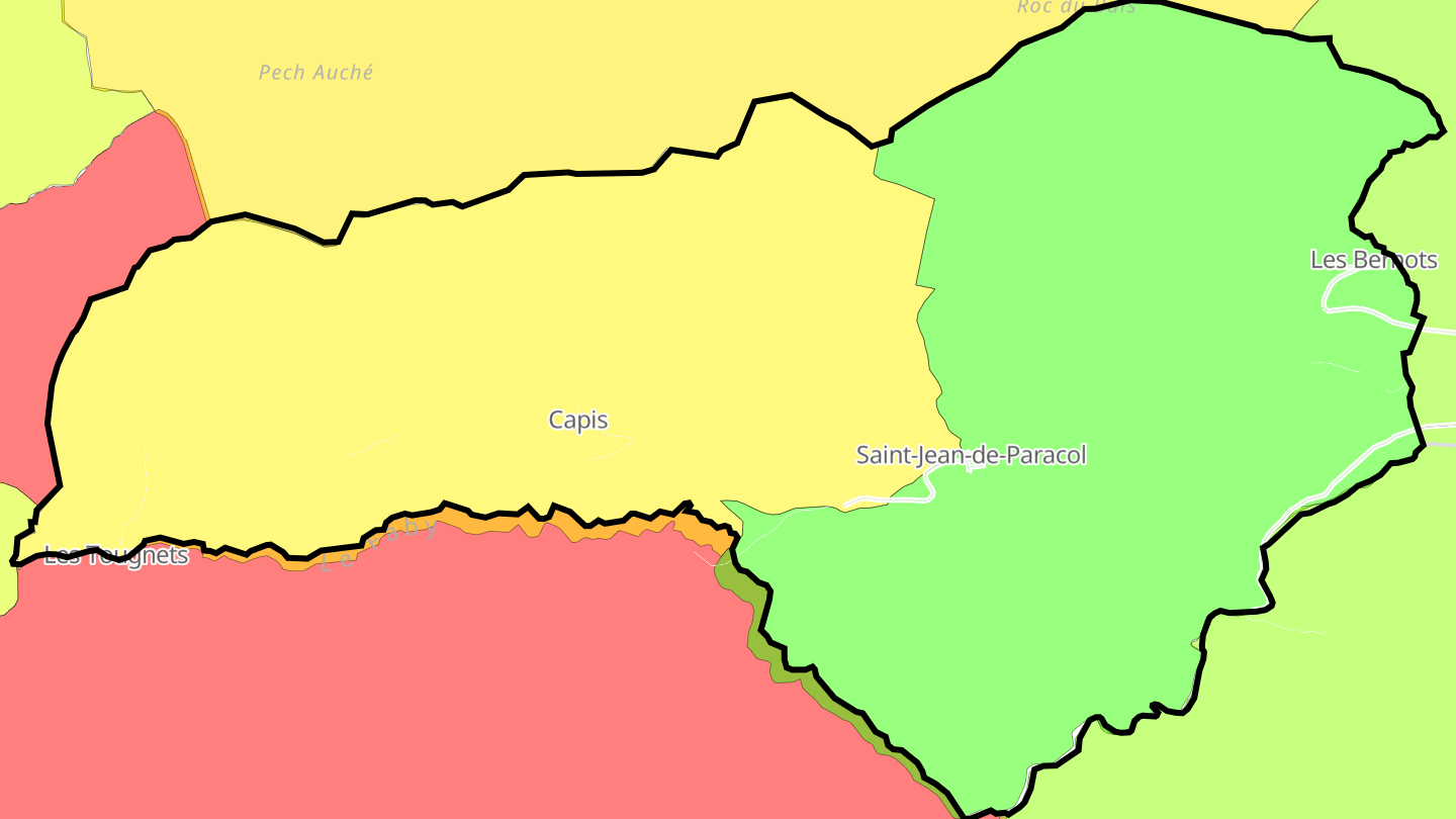 Carte des prix de l'immobilier Saint-Jean-de-Paracol