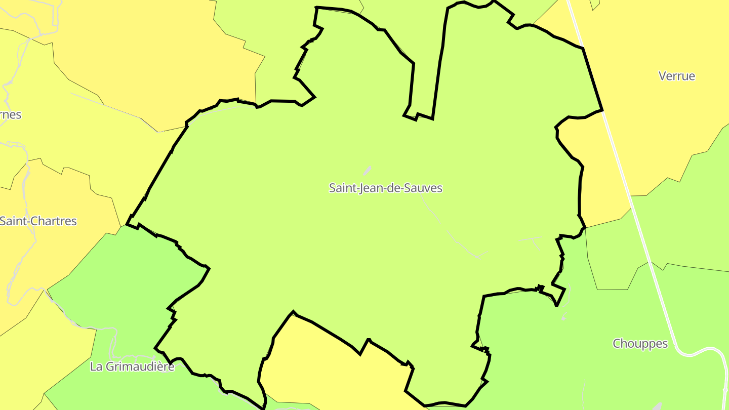 Carte des prix de l'immobilier Saint-Jean-de-Sauves