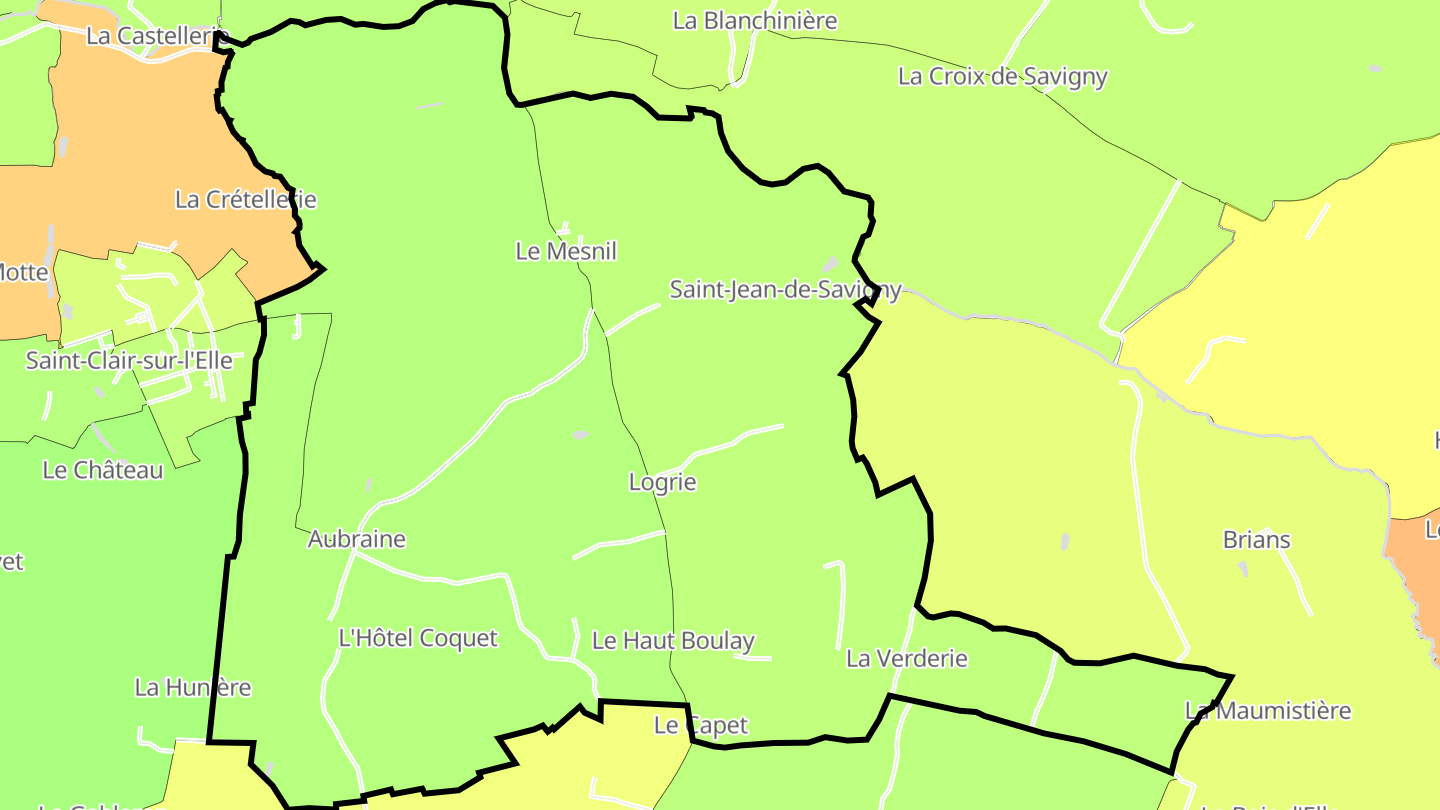 Carte des prix de l'immobilier Saint-Jean-de-Savigny