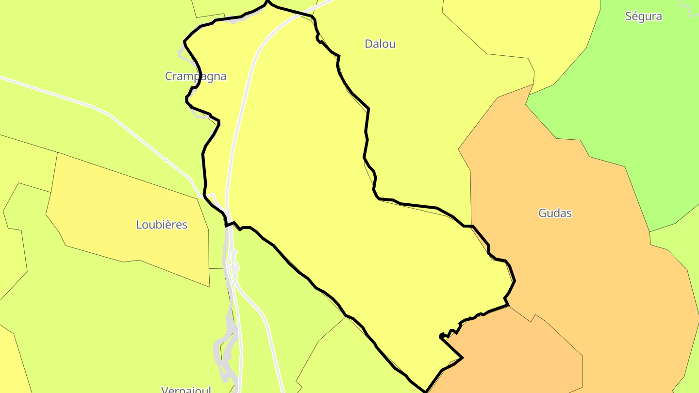 Carte des prix de l'immobilier Saint-Jean-de-Verges