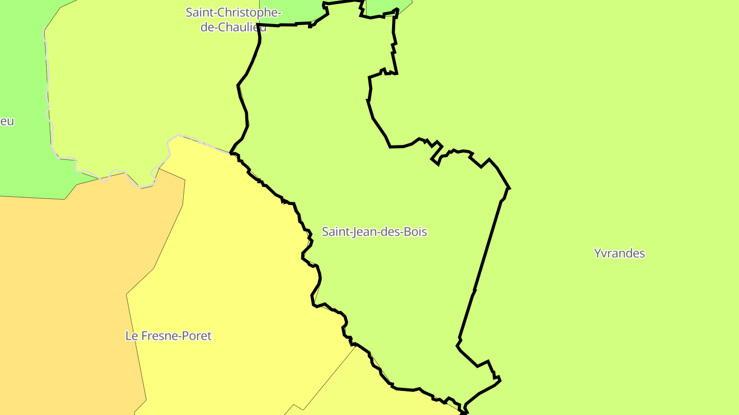 Carte des prix de l'immobilier Saint-Jean-des-Bois