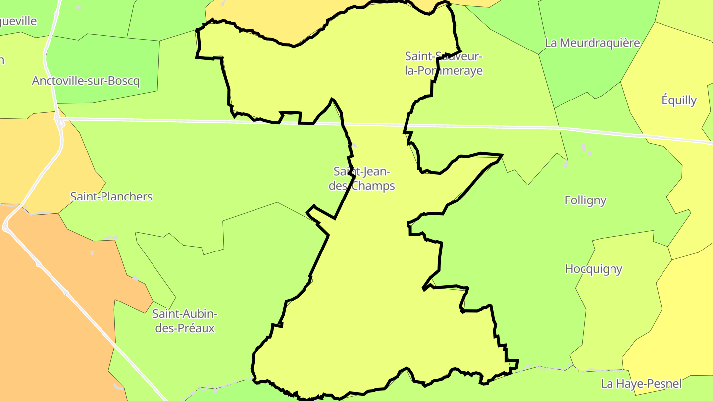 Carte des prix de l'immobilier Saint-Jean-des-Champs