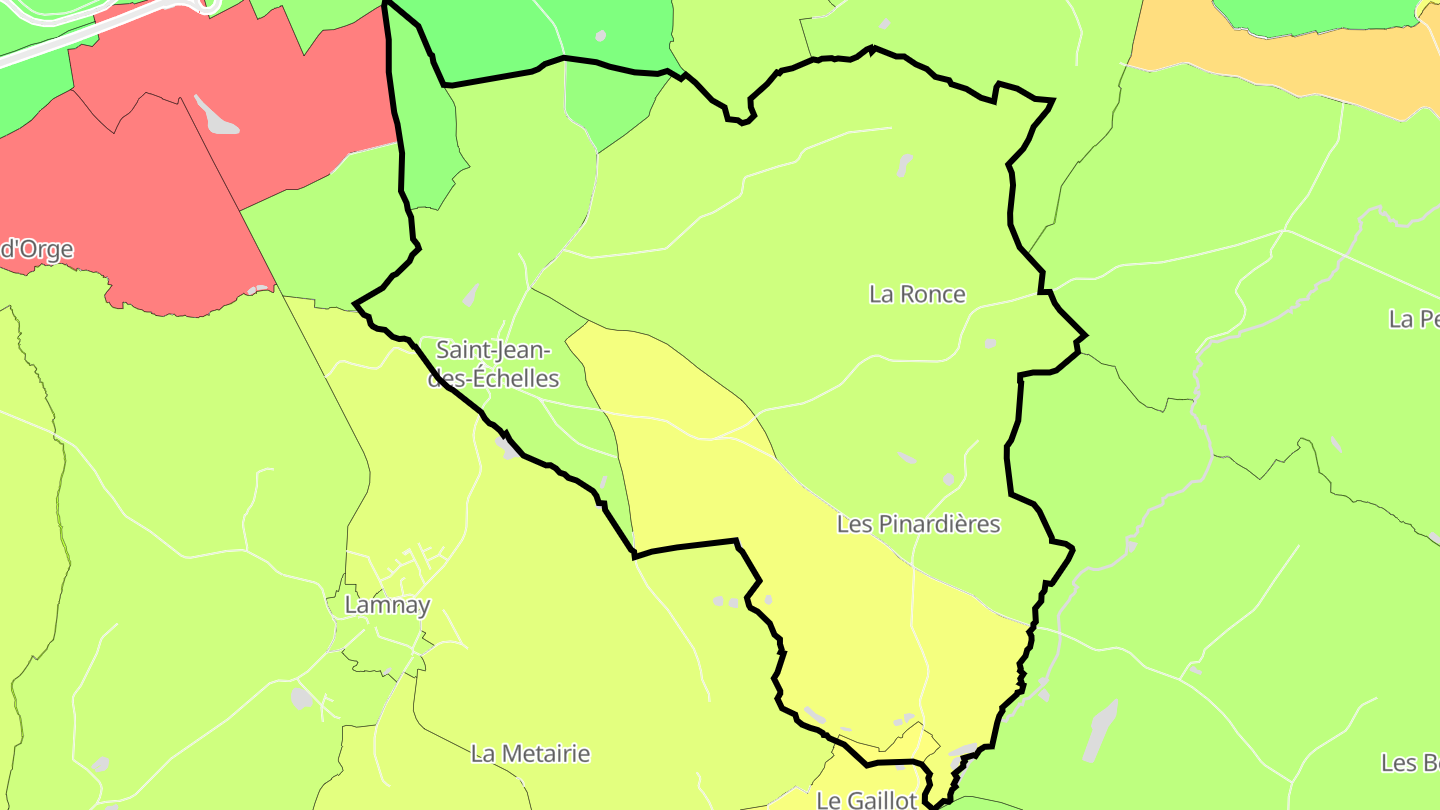 Carte des prix de l'immobilier Saint-Jean-des-Échelles