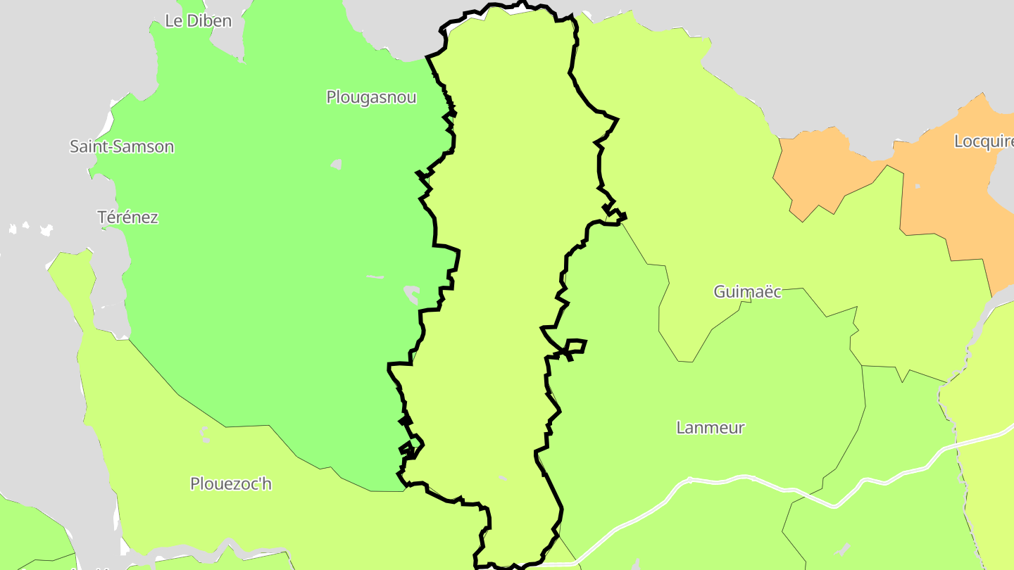 Carte des prix de l'immobilier Saint-Jean-du-Doigt
